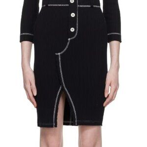 Moschino Jeans Black Cotton Stretch Pencil Skirt
